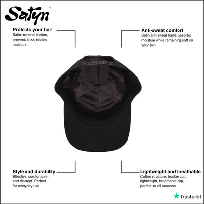 SatynCap TripleBlack - Satin inside