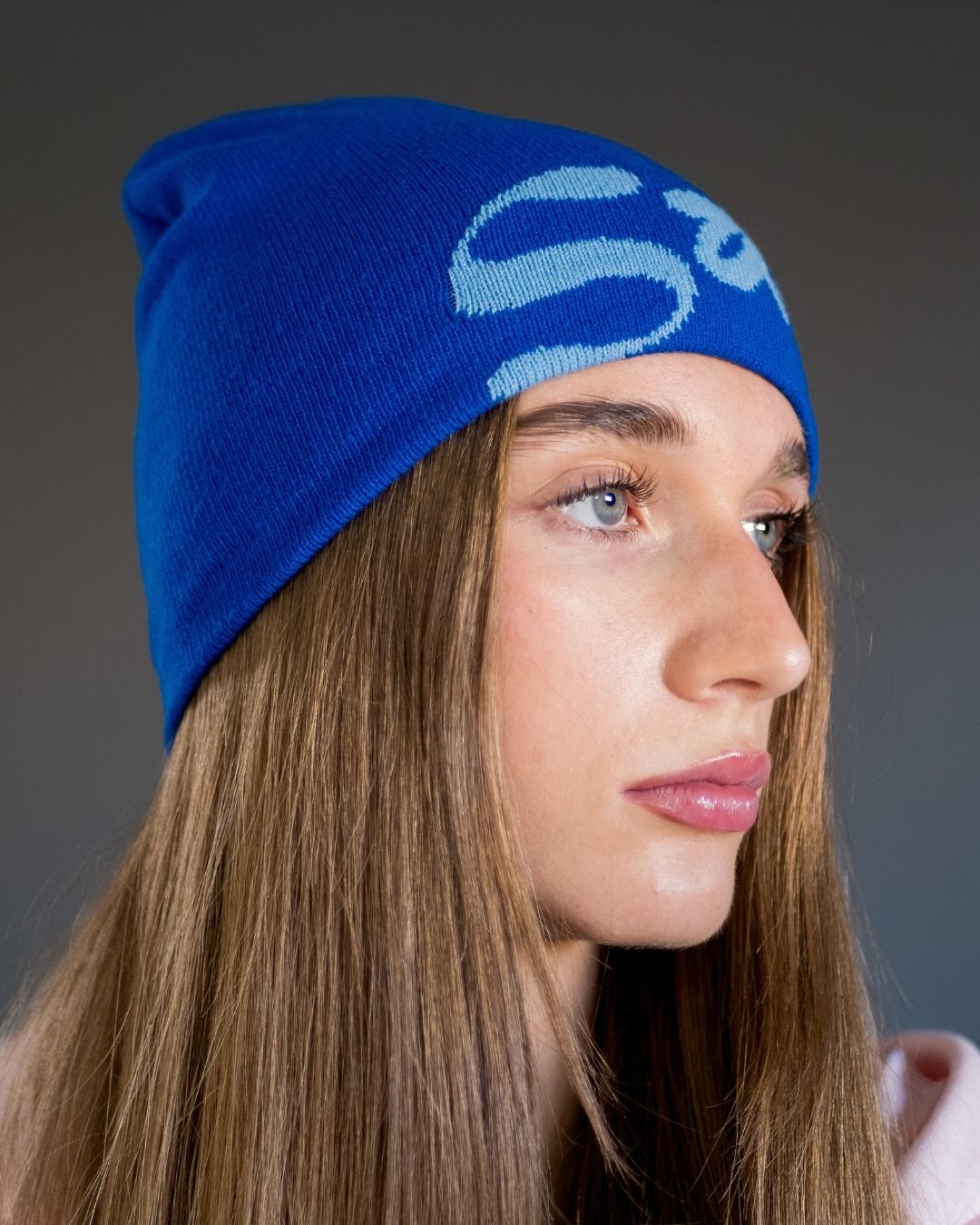 SatynBeanie Blue - Satin interior